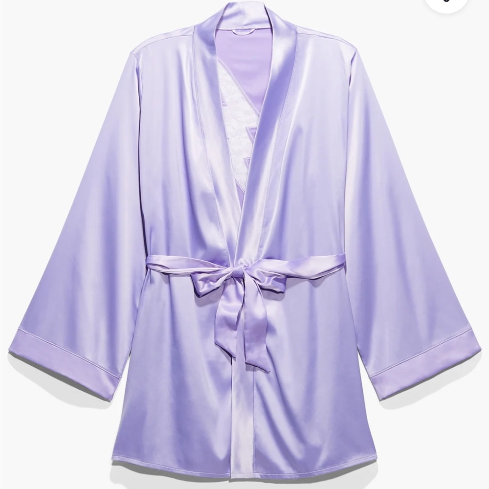 savage x fenty satin robe with lighting bolt